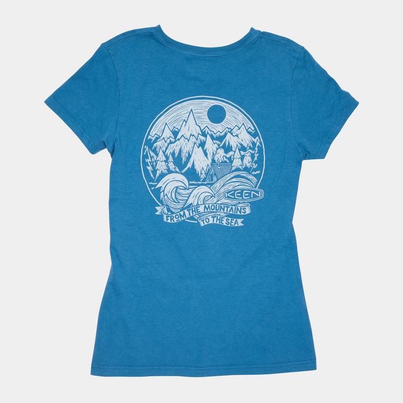 Playeras Keen Mountains To Sea' Para Mujer Azules - Ropa Keen Mexico (942761-WVM)